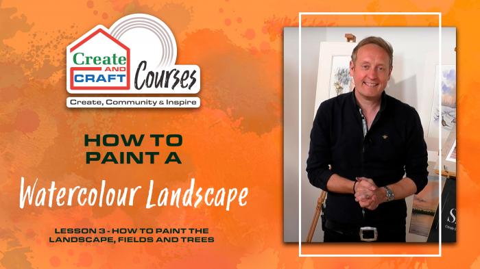 Create & Craft :: Lesson 3 - How to paint the landscape, fields and trees