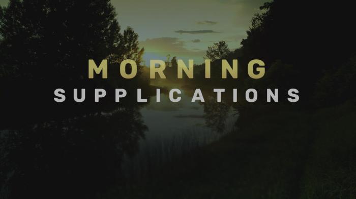 Morning Supplications