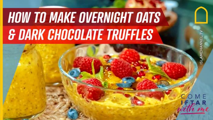 Episode 5 – Overnight Oats | Date & Dark Chocolate Truffles