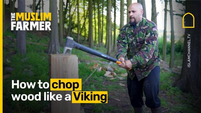 How to chop wood like a Viking