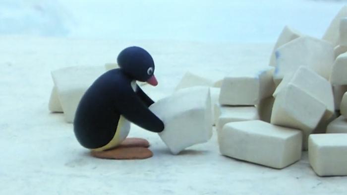 Pingu Builds An Igloo