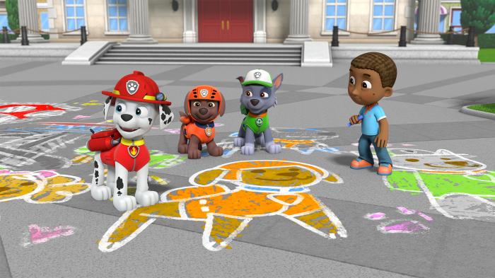 STG Pups Save the Chalk Art