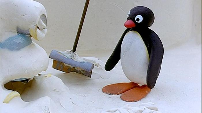 Pingu Clears The Snow