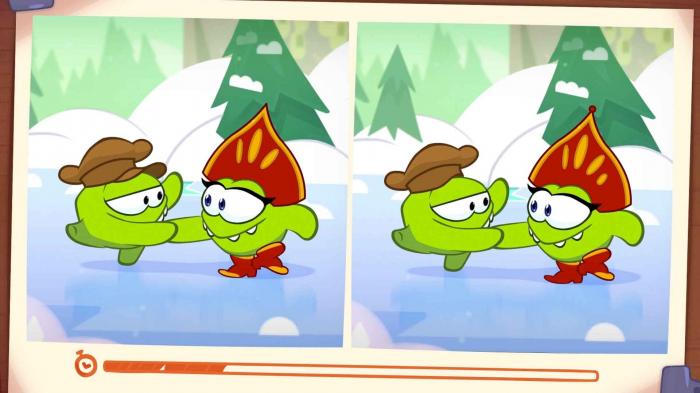 Om Nom Winter Challenge: Spot the Difference