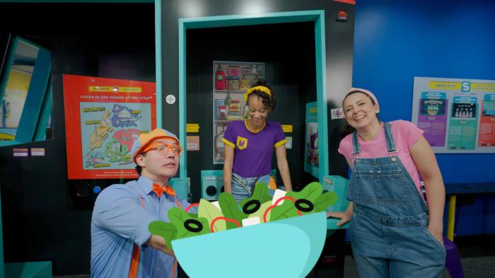 Blippi, Meekah, and Ms. Rachel's Musical Day In The City