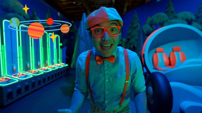 Blippi Plays Games In His Clubhouse